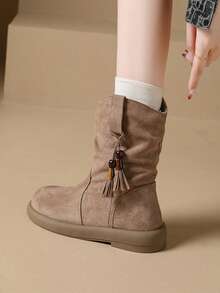 Botas de trabajo marrones para mujeres, botas de construcción para otoño, adecuadas para el sitio de trabajo, la construcción, impermeables y antideslizantes, botas de estilo vaquero para diversas actividades diarias