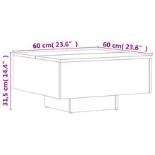 Coffee Table Sonoma Oak 60x60x31.5 Cm Engineered Wood - Brown - View 11