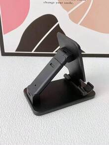 Soporte plegable para teléfono de escritorio compatible con iPhone, teléfonos Android, regalo para cumpleaños, familia, amigos, accesorios para teléfonos - Negro - Ver 5