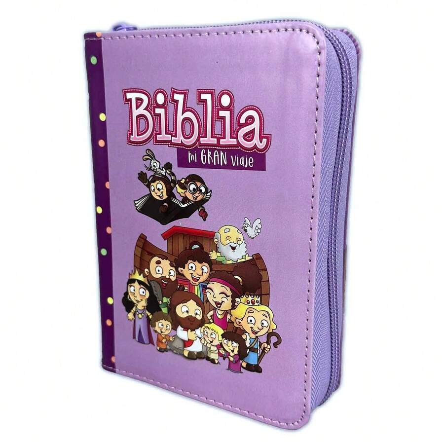 Biblia Para Niñas Mi Gran Viaje De Bolsillo Con Cierre RV1960 Imit Piel Lila - Single Book - View 1