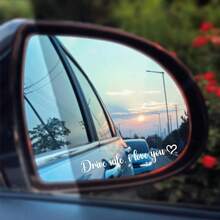 3 pegatinas de coche Drive Safe I Love You, I Love You Drive Safe - calcomana autoadhesivo resistente al agua, calcomanas de coche para mujer - Blanco - Ver 5