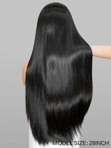 websterwigs 13 英寸 x 4 英寸蕾丝前假发 - 26 英寸长直发渐变色黑色至棕色合成蕾丝前假发，预拔发际线，耐热纤维发丝，丝滑直发假发，适合女性、角色扮演、派对、日常使用 - 彩色 - 查看 7
