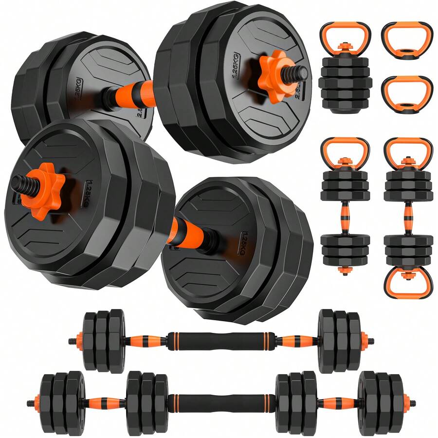 GIKPAL 66lb 6-In-1 Adjustable Dumbbells Set Free Weight Set With Connector Used As Barbell, Kettlebells, Push Up Stand, Fitness Exercises For Home Gym Suitable Men/Women - 66lb - View 1