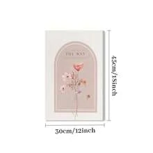 1Pc 2D Flat Printing Pink Flowers, Bible Verses, Religious Art Style Canvas Wall Art For Living Room Wall Decor For Bedroom Bathroom Framed Wall Poster Art Prints Ready To Hang Pictures Home Decorations - 彩色 - 查看 10