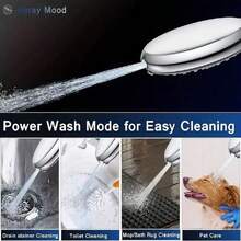 Regaderas para Baño de Lluvia de Alta Presión, Set de 8'' Cabeza de Ducha de Alta Presion, con 5 Modos Regadera de Mano y Manguera 120 (Plata) - 1 - Ver 5