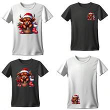 3 قطع/4 قطع/3 قطع من ملصقات الأبقار الهضبية البنية والصفراء في أوعية ذات موضوع عيد الميلاد، رقع ملابس DIY قابلة للغسيل، ملصقات نقل الحرارة، تي شيرتات نسائية/رجالية، حقائب الظهر، وسائد، شارات زخرفية، ملصقات، قبعات البيسبول، حقائب الظهر، إلخ