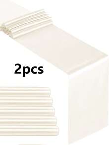 2件/5件/10件缎面婚礼装饰桌旗适用于酒店活动家居生日餐厅宴会丝带桌旗派对桌旗 - 彩色 - 查看 77