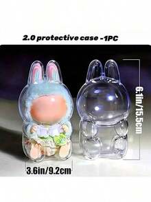 1pc Acrylic Protective Case For Labubu Monster Doll - Clear Standing Display Case, Plastic Portable Storage Box Cover For LabubuCollectible Dolls ( Doll Not Included )Intended For Labubu Case,Clear Figure Display Bag Single Pack,Ideal For Christmas And Halloween Decorations,Calendarlgs Of Advent Home,For Christmas/Christmas Decorations/Christmas Gifts-Multi-Size Design For Various Choices