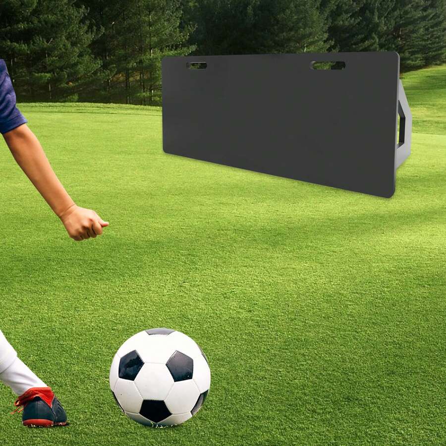 Tabellone rimbalzante per il calcio, muro di rimbalzo portatile pieghevole per il calcio, tabellone rimbalzante per esercizi di passaggio e tiro, resistente alla ruggine, all'umidità, alla corrosione, agli urti e alle deformazioni per esercizi di ricezione della palla, esercizi di tiro, intrattenimento di team building - nero - Visualizzare 1