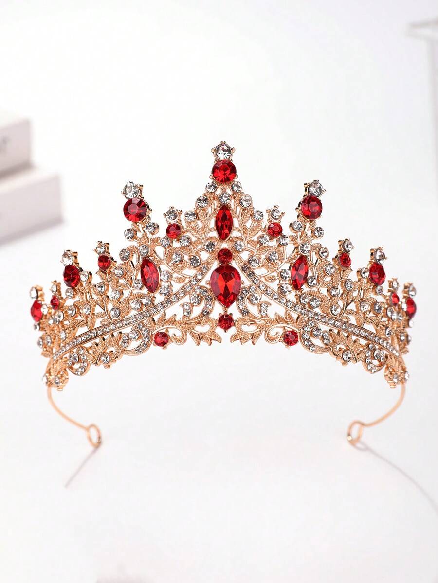 1 chiếc băng đô vương miện công chúa đính đá sang trọng cho bé gái - Nhiều màu - Xem 1