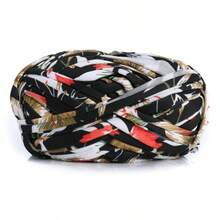 1pc Elastic Fabric Colorful Floral Pattern Yarn, Suitable For DIY Crochet Crafts, Baskets, Bags, Blankets, Cushions, Home Decor