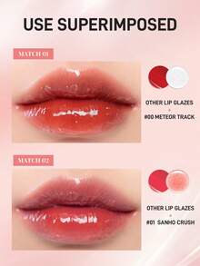 Rom&nd Romand GLASTING WATER GLOSS Shimmering Coloring | Long-Lasting Non-Greasy | Lightweight Lip Gloss,4.3g/0.15oz - #01 SANHO CRUSH - 查看 4