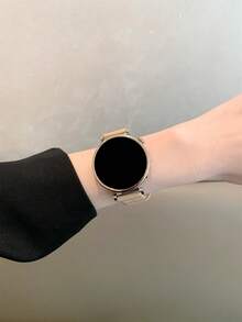 1条18mm/20mm/22mm硅胶表带，兼容三星Galaxy Watch 3/4/5/6 40mm 44mm经典款、43mm 47mm款，兼容华为GT5 GT4 GT 3/2 46mm款，男女通用 - 杏色 - 查看 2