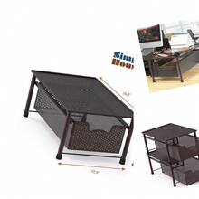 Estante Almacenamiento Expandible para Gabinetes - Paquete 2 Unidades en Blanco, Metal Resistente al Óxido, Ideal para Cocina, Oficina y Ahorro Espacio - Blanco (2 unidades) - Ver 1