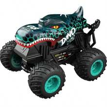 儿童遥控特技越野车，360度旋转，酷炫怪兽卡车，恐龙、鲨鱼、三角龙、霸王龙造型，模拟声光效果，橡胶轮胎，PVC车身，越野车模型，儿童玩具车，遥控攀爬车，缓解压力，享受操控乐趣，送给男孩的绝佳礼物