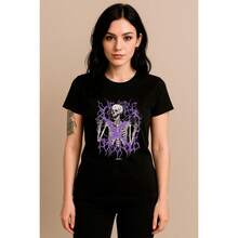 Gothic And Rock Band T-Shirts, G26 Unisex 100% Cotton New Release. - 黑色 - 查看 1