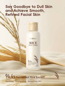 LAIKOU 4 Pcs Moisturizing LAIKOU Rice Milky Toner 100ml, Minimize Pores Hydrating Toner Mild Skin Toner Anti-Wrinkle For Women All Skin Types SPA Gift For Mom Facial Care