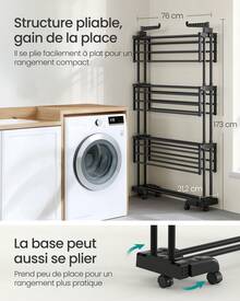 SONGMICS Drying Rack - Black - View 7