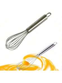 Kleiner Schneebesen aus Edelstahl für Käse, Kaffee, Eier, professioneller Schneebesen aus Edelstahl zum Kochen in der Küche, ergonomischer Griff, spülmaschinenfest, perfekt zum Mixen, Schlagen, Backen, Schlagen (8/10/12/14 Zoll) (1 Stück), praktisches Frühstückszubehör, Familienessenzubehör, Partyzubehör