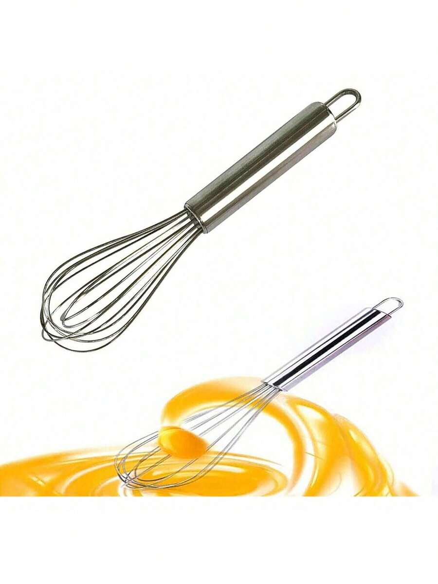 Kleiner Schneebesen aus Edelstahl für Käse, Kaffee, Eier, professioneller Schneebesen aus Edelstahl zum Kochen in der Küche, ergonomischer Griff, spülmaschinenfest, perfekt zum Mixen, Schlagen, Backen, Schlagen (8/10/12/14 Zoll) (1 Stück), praktisches Frühstückszubehör, Familienessenzubehör, Partyzubehör