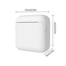 Impressora Portátil Mini, Impressora de Adesivos Mini Sem Fio com 3 Rolos de Papel de Impressão, Para Notas, Imagens, Fotos, Diários, DIY, Compatível com iOS e Android