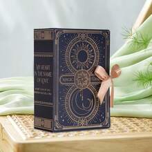 Set de 5 cajas de regalo con estilo de libro creativo, caja de regalo con forma de libro simple, ideal para regalos de boda/cumpleaños, almacenamiento de chocolates, galletas y dulces, tarjetas de boda y chucherías de fiesta, perfecto para decoración de fiestas de Navidad y Año Nuevo