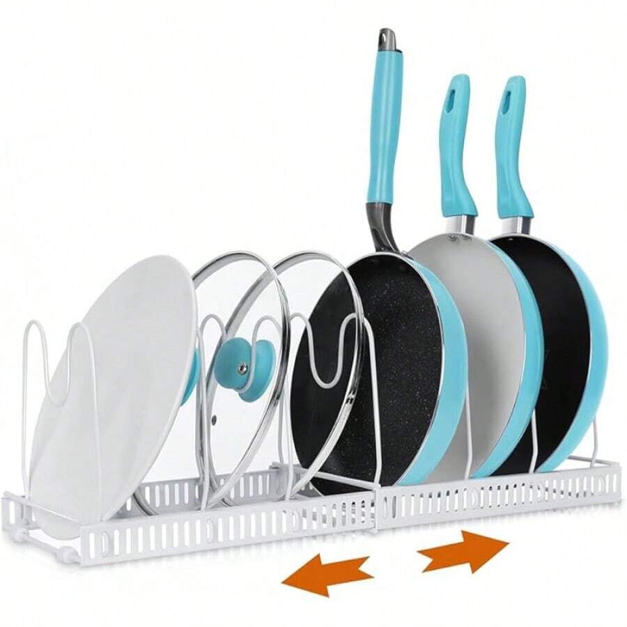 Pot Lid Racks - 30-58CM, White - View 1