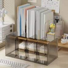 1pc Acrylic Desktop Book Stand, Desk Organizer, Pen Holder, File Tray - Stackable Acrylic Desktop File Organizer, Transparent Document Tray For Files, Papers, IPad, Letters, Small Items To Reduce Desk Clutter - Multicolor - View 10