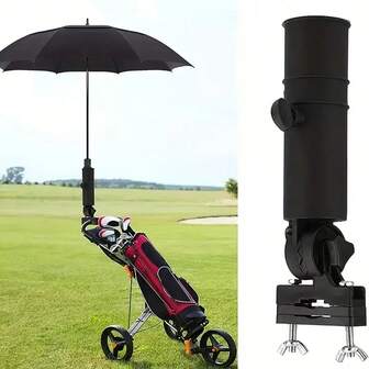 Golf Ball Umbrella Stand, Golf Ball Cart, Adjustable Umbrella Frame Accessories, Golf Cart Umbrella Stand