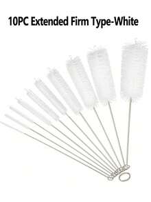 JUE FISH 12/10/8 件多用途清洁刷 - 5 种款式 - 304 不锈钢尼龙刷毛清洁剂，适用于玻璃、硅胶、金属吸管、茶壶嘴、迷你瓶，可作为节日礼物赠送给家人和朋友