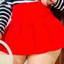 Women Skirts - Red - View 8