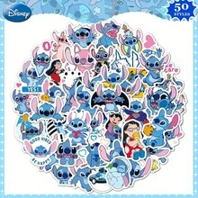 50/100PCS Optional Disney Officially Licensed Stitch Cute Cartoon Style Lilo & Stitch Sticker Decoration DIY Sticking Notebook Mobile Phone Case Gift Wrapping Party Decoration Cute And Childlike PVC Material Cartoon Patterns Various Styles Children's Handicraft Festival Decorative Gifts Christmas Halloween