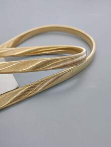 1 قطعة سلسلة معدنية مرنة للخصر للنساء، مناسبة للارتداء اليومي مع الفساتين والمعاطف في الصيف والمدرسة والخريف وعيد الهالوين