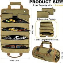 Roll Bag, Roll Bag Bag Portable Foldable Rollup With Rollable Carrying Toolbag, Dad Khaki - 卡其色 - 查看 3