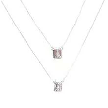 Scapular Of Our Lady Of Aparecida And Sacred Heart Of Jesus, Plated In 925 Silver And 18K Gold - 銀色 - 查看 5