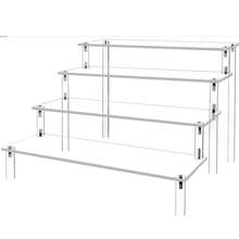 1 Set Boxed DIY 1-4 stöckiges Acryl Tischplatte Ausstellungsregal für Cupcakes, Parfüm, Handarbeit, transparentes trapezförmiges Blindbox Aufbewahrungsregal, Aufbewahrungsschrank.