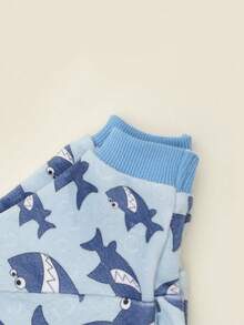 1pc 3D Shark Fin Design! Shark Print Pet Jumpsuit, Soft & Skin-Friendly, Suitable For Small/Medium Dogs, Prevents Shedding - Multicolor - View 9
