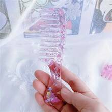 [ Authorized ] Sanrio Cartoon Hello Kitty Kuromi Cinnamon Roll Melody Cute Mini Comb, Coarse Toothed Soft Girl Portable Makeup Comb, Hairpin Comb, Birthday Gift, Christmas Gift