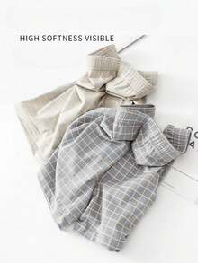 3pcs Men's 100% Cotton Underwear, Men's Boxer Briefs, Soft Comfortable Plaid Design Loose Boxer Shorts - Multicolor - View 4