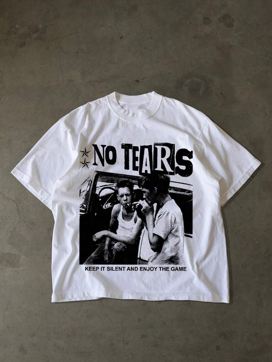 男士新款时尚嘻哈风格印花T恤