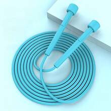 Powcan Adjustable Jump Rope, Unisex, Suitable For Aerobic Fitness, Gym Workout, Made Of PVC With Plastic Handles, Lightweight & Fast For Outdoor Fitness, Sports Training And Competition - Blue - View 4