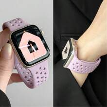 Compatible With Apple Watch Men's And Women's Watch Straps 3 Color Combination Set Simple Comfortable Soft Waterproof Sports Invisible Buckle Silicone Watch Strap Compatible With Apple Watch Series 10 /Ultra/9/8/7/6/SE/5/4/3 Fashion Watch Strap Compatible With 38/40/41/42/44/45/49/46MM Easy To Replace The Watch Strap