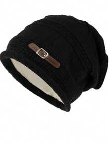 4-Color Options Knitted Beanie Hat, Loose Fit Warm Bucket Hat, Solid Color Fashion Casual Autumn/Winter Unisex Ski Hat Winter Warm