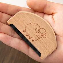 1pc Portable Wooden Lint Remover Brush, Reusable Double-Sided Travel Brush For Clothes, Furniture, Pet Hair, Sweaters, Scarves, Pants Fuzz Removal Tool - Multicolor - View 11