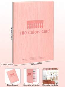 120/180 Colors Magnetic Nail Polish Display Book, Detachable Color Swatch Palette, High-End PU Material Color Card Display Album, Comes With 120/180 Magnetic Card Heads And 1 Piece Of 120/180 Numbered Label, Ideal Choice For Nail Art Design - Multicolor - View 6