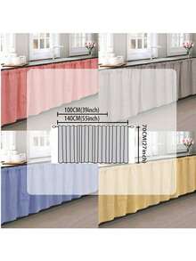 1pc Vintage Plaid Valance Curtain, No Drill Cabinet Curtain, Tier Curtains For Kitchen, Coffee Break Curtain, Room Divider, Japanese Fabric Curtain Suitable For All Seasons - Multicolor - View 3