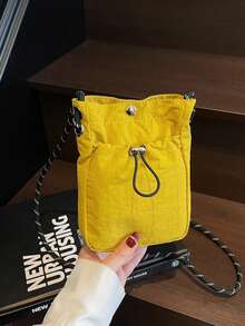 运动旅行小号单肩包 - 女士纯色斜挎手机包，带拉链口袋 | 休闲简约零钱包和耳机收纳包 | 轻便时尚布包，适合跑步、旅行和校园生活 | 多功能斜挎包，可装手机、钱包、返校必备品和日常穿搭配饰，小巧便携 - 彩色 - 查看 9