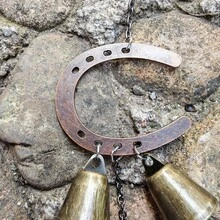 1pc Shovel Shaped Wind Chime With Decorative Chain, Wrought Iron Courtyard Clock - Adding Soothing Sound To Balconies And Courtyards, Home Decoration, Wall Decoration, Window Decoration, Door Decoration, House Decoration, Excellent Home Decoration Products