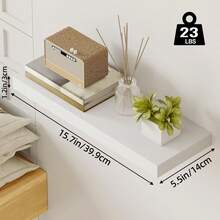 Tomnk Set Of 4/6/8 Floating Shelves, Bookshelves, Rustic Wood Finish Wall Shelves, Shelves For Wall Decor, With Invisible Brackets For Bathroom, Living Room,Bedroom And Kitchen - 彩色 - 查看 20