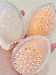 1/3/5pcs Makeup Sponge Storage Box, Breathable Anti-Moisture Transparent Makeup Sponge Holder, Makeup Blender Case, Travel Portable Breathable Storage Box, Suitable For Vacation, Beach, Bathroom, Bedroom, Large Capacity, Back To School Essential, Great Gift For Women, Christmas Gift,Room Decor - White - View 9